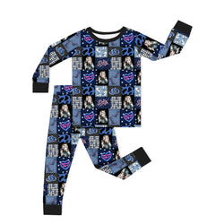 Neon Country Disco Black Kids Bamboo Two-Piece Pajama Set