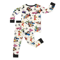 Mouse and Friends Cheerful Truck Ride Game Kids Bamboo Two-Piece Pajama Set