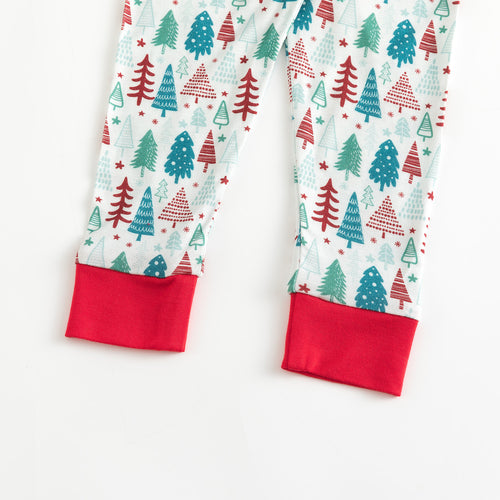 Christmas Sale Tree Cartoon Kids Bamboo 2 Pieces Pajama Set