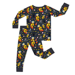 Halloween Little Yellow Raincoat Adventure Kids Bamboo Two-Piece Pajama Set