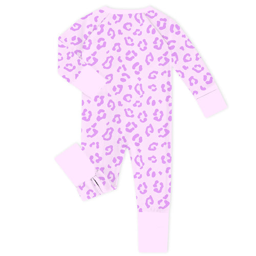 Wild Sweetness Lavender Bamboo Zipper Romper Pajamas