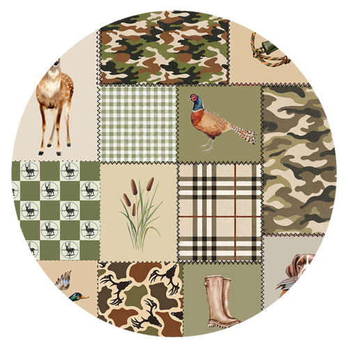 Wilderness Retriever Patchwork Bamboo Zipper Romper Pajamas