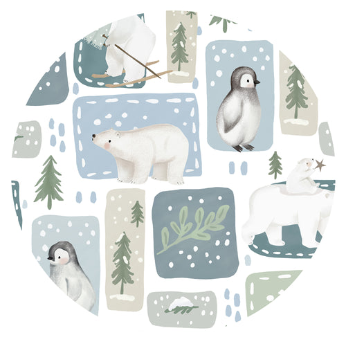 Winter Wonderland Friends Bamboo Zipper Romper Pajamas