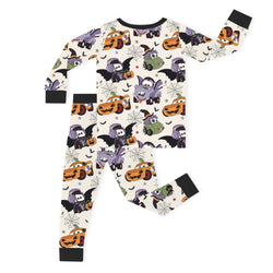 سباق Car Cartoon Kids Bamboo Short Pajama Set