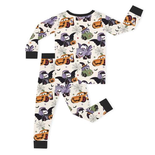 Halloween Car Kids Bamboo Two-Piece Pajama Set