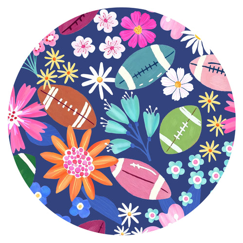 Game Day Blooms Pink Bamboo Zipper Romper Pajamas