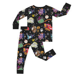 سباق Car Cartoon Kids Bamboo Short Pajama Set