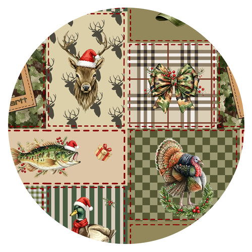 Christmas Cabin Patchwork Bamboo Zipper Romper Pajamas