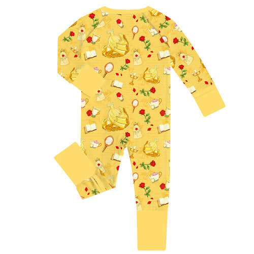 FancyPrince Beauty Beast Baby Bamboo Zipper Romper Pajamas