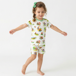 Sweet Forest Friends and Garden Kids Bamboo Short Two-Piece Pajama Set