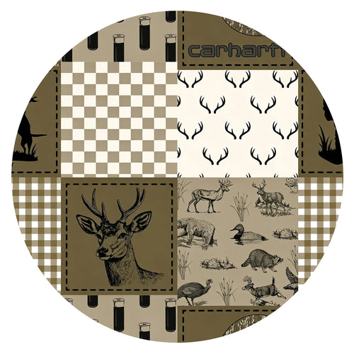 Woodland Hunter Patchwork Bamboo Zipper Romper Pajamas
