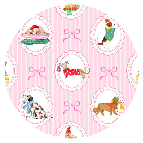 Christmas Puppy Portraits Bamboo Zipper Romper Pajamas