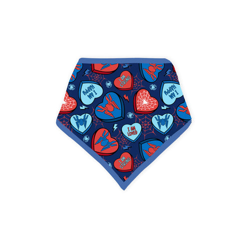 Hero Hearts Blue Bamboo Baby Bib