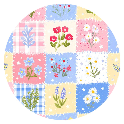 Pastel Wildflower Quilt Bamboo Zipper Romper Pajamas