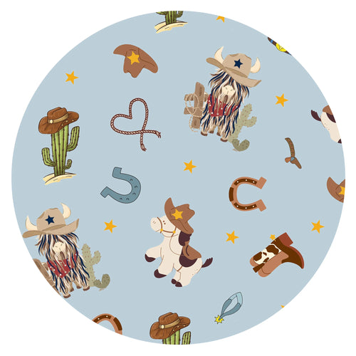 Little Cowboy Western Rodeo Bamboo Zipper Romper Pajamas