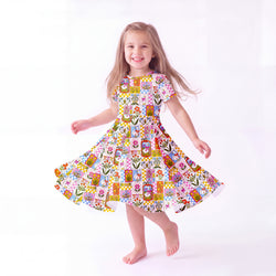 Vintage Goose Garden Kid Bamboo Long Sleeve Dress