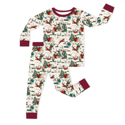 Christmas Cowboy Kids Bamboo Two-Piece Pajama Set