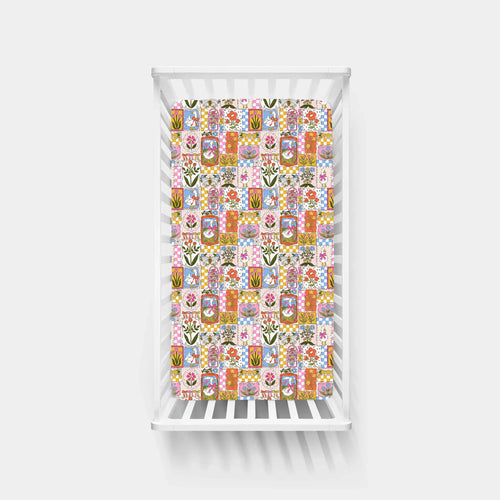 Vintage Goose Garden Bamboo Fitted Crib Sheet