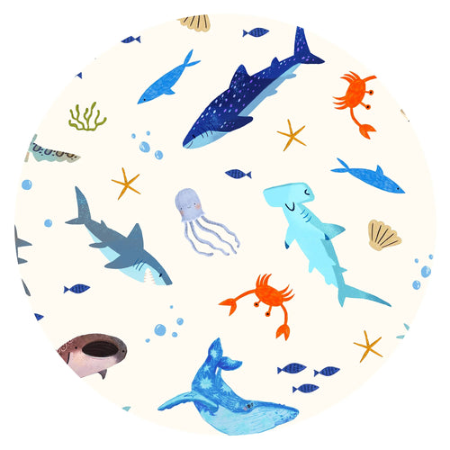 Deep Sea Sharks Bamboo Zipper Romper Pajamas