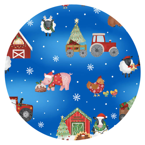Christmas Western Barnyard Animals Bamboo Zipper Romper Pajamas