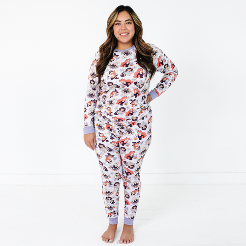 Bear's & Mother's Bear Purple Bamboo Family مطابقة البيجامات