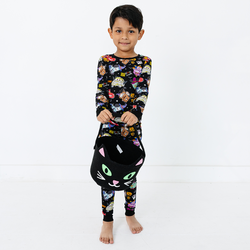 Halloween Car Pumpkin Kids Bamboo Two-Piece Pajama Set