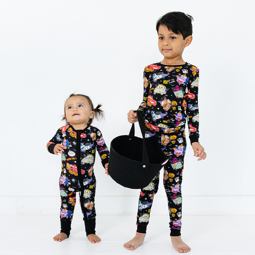 سباق Car Cartoon Kids Bamboo Short Pajama Set