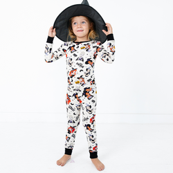 Halloween Princess Pumpkin Spider Kids Bamboo Two-Piece Pajama Set