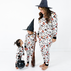 Bear's & Mother's Bear Purple Bamboo Family مطابقة البيجامات