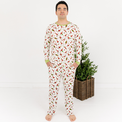 Christmas Green Gift Green Face Bamboo Family Matching Pajamas