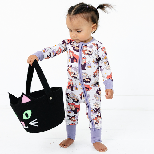 Halloween Princess Baby Bamboo Zipper Romper Pajamas