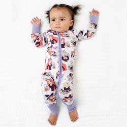 Halloween Princess Baby Bamboo Zipper Romper Pajamas