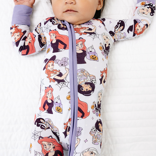 Halloween Princess Baby Bamboo Zipper Romper Pajamas