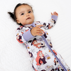 Halloween Princess Baby Bamboo Zipper Romper Pajamas