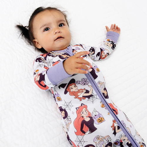 Halloween Princess Baby Bamboo Zipper Romper Pajamas