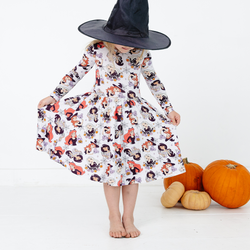 Halloween Princess Kids Bamboo Long Sleeves Dress