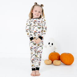 Halloween Space Cowboys and Aliens Kids Bamboo Two-Piece Pajama Set