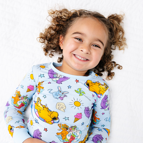 Bear Summer Beach Kids Bamboo Two-Piece Pajama Set