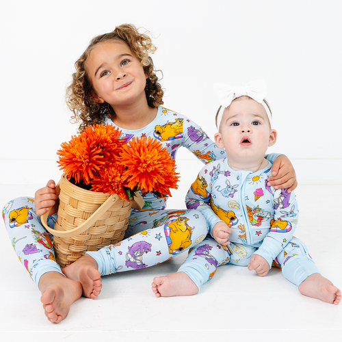 Bear Summer Beach Kids Bamboo Two-Piece Pajama Set