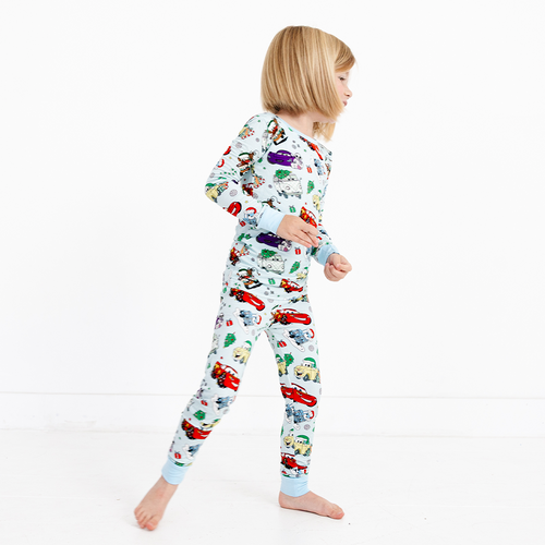 Christmas Car and Gifts Fun Kids Bamboo Two-Piece Pajama Set
