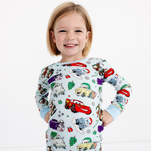 Christmas Car and Gifts Fun Kids Bamboo Two-Piece Pajama Set