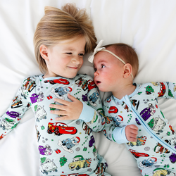 Christmas Car and Gifts Fun Kids Bamboo Two-Piece Pajama Set
