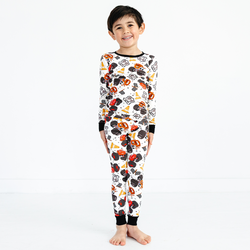 Smiley Car Parade Kids Bamboo Two-Piece Pajama Set