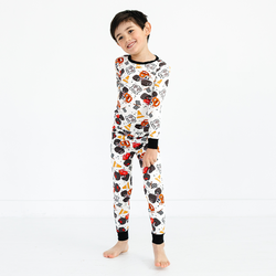 Smiley Car Parade Kids Bamboo Two-Piece Pajama Set