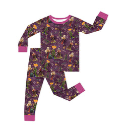 Halloween Hocus Pocus Sisters Witch Purple Kids Two-Piece Pajama Set