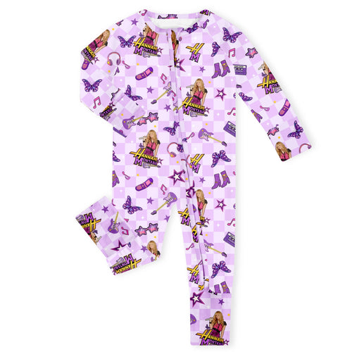 Pop Star Pop Bamboo Zipper Romper Pajamas