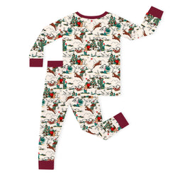Christmas Cowboy Kids Bamboo Two-Piece Pajama Set