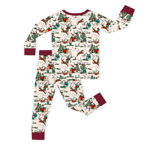 Christmas Cowboy Kids Bamboo Two-Piece Pajama Set
