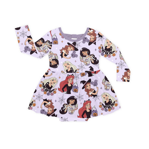 Halloween Princess Long Sleeve Twirl Dress With Bodysuit – FancyPrince