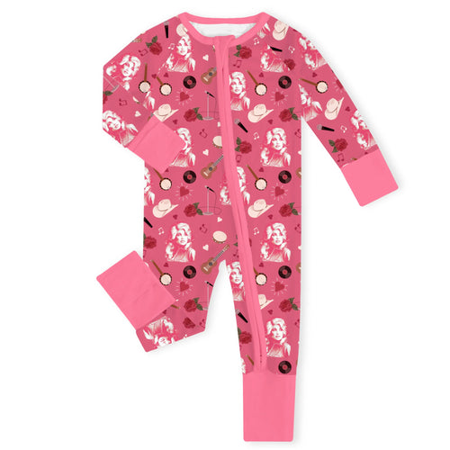 Nashville Songbird Bamboo Zipper Romper Pajamas